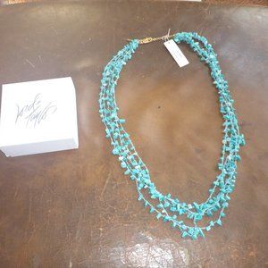 Women's Long Multi Stranded Turquoise Necklace